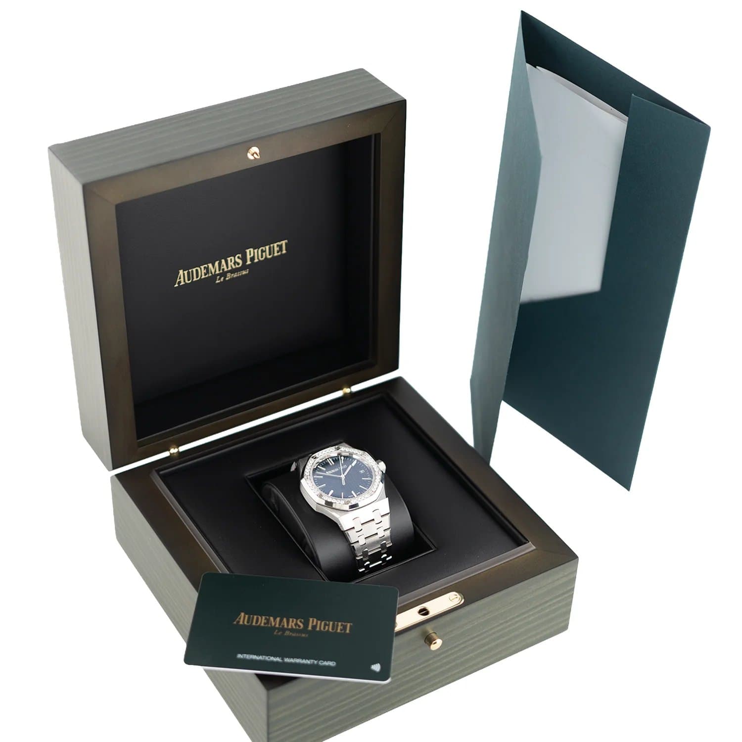 Royal Oak 37mm Blue Dial Diamond Bezel