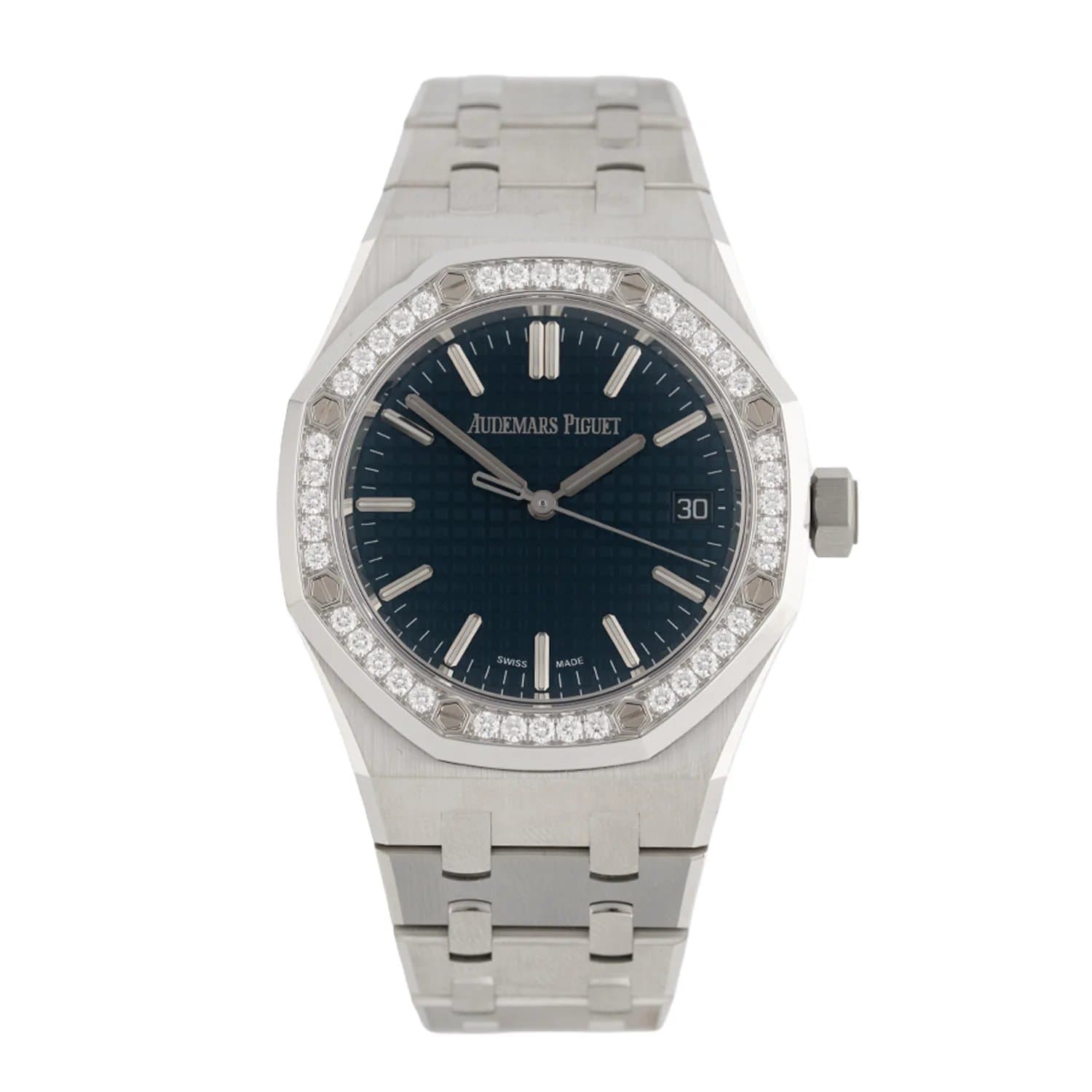 Royal Oak 37mm Blue Dial Diamond Bezel