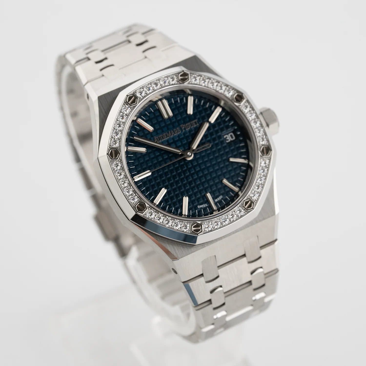 Royal Oak 37mm Blue Dial Diamond Bezel
